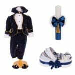 Set Botez Complet Catifea Bleumarin Print 2