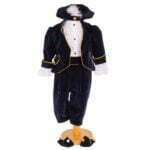 Costum Botez Print Bleumarin