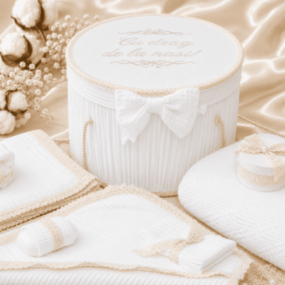 Trusou botez muselină premium
