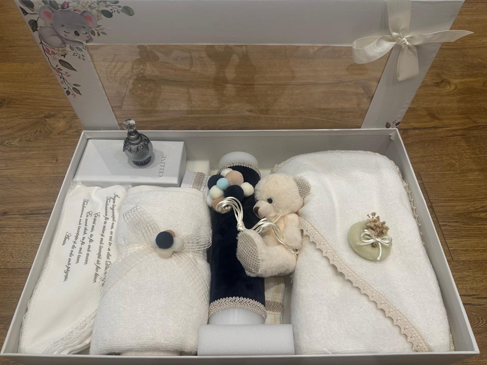 Set Botez Complet Ursulet Bleumarin