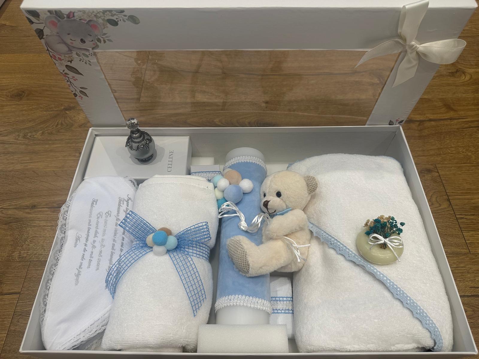 Set Botez Complet Ursulet Bleu