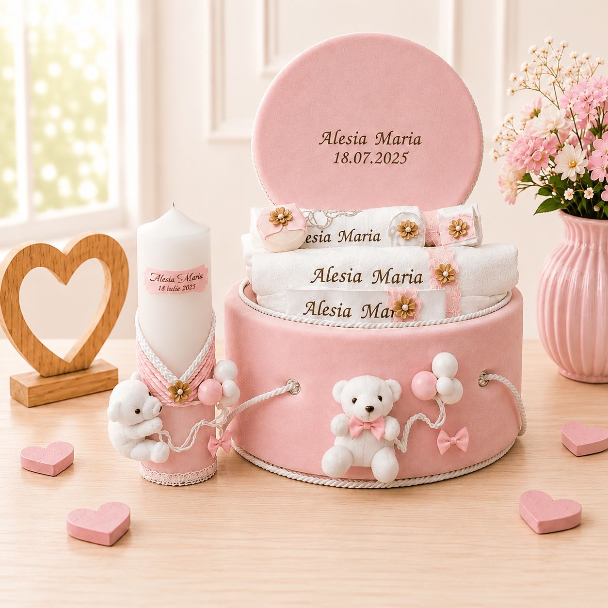 Set Botez Complet Personalizat Ursulet