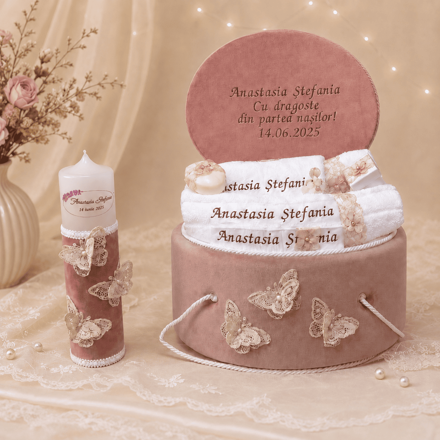 Set Botez Personalizat Complet Fluturasi