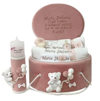 Set Botez Personalizat Complet Ursulet